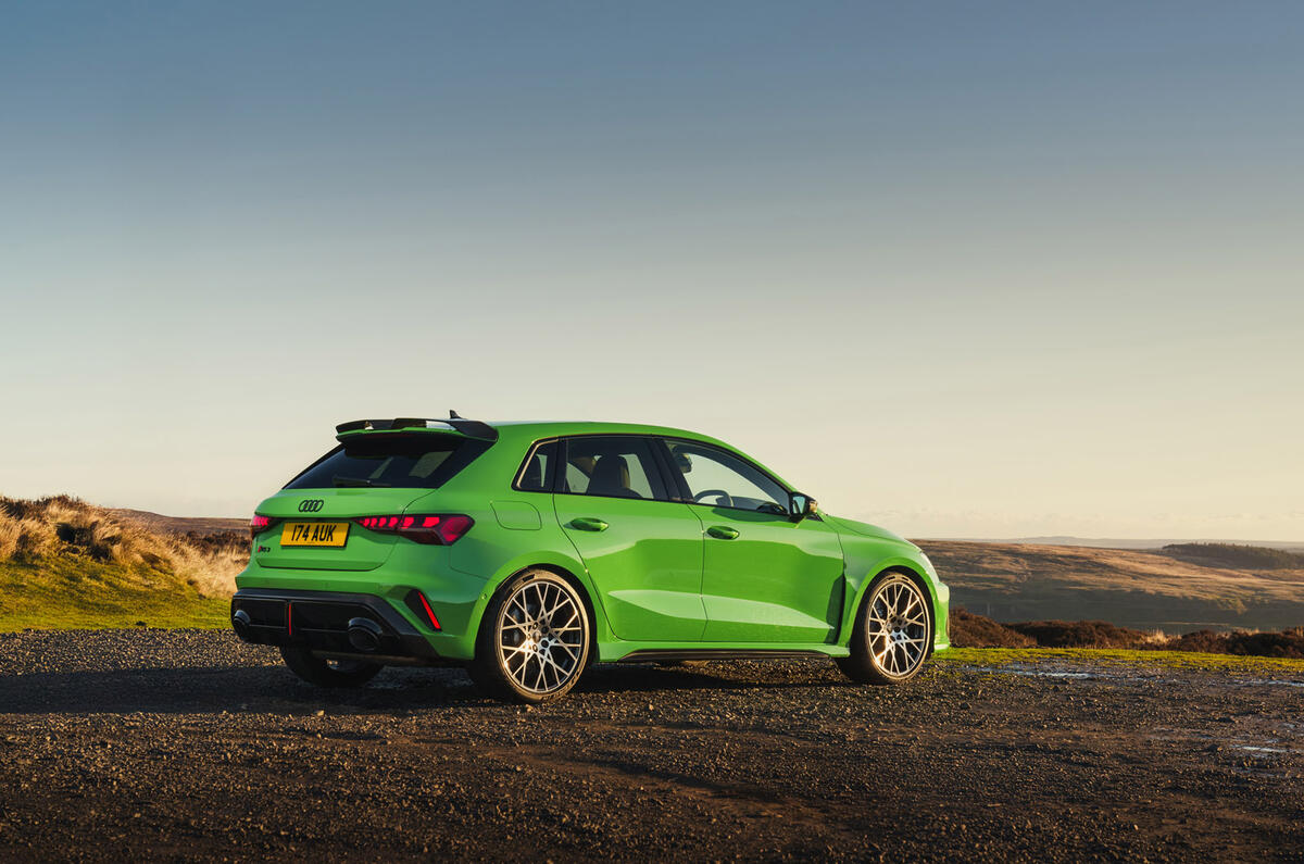 21 Audi RS3 2025 Autocar road test review rear static 21 Audi RS3 2025 Autocar road test review rear static