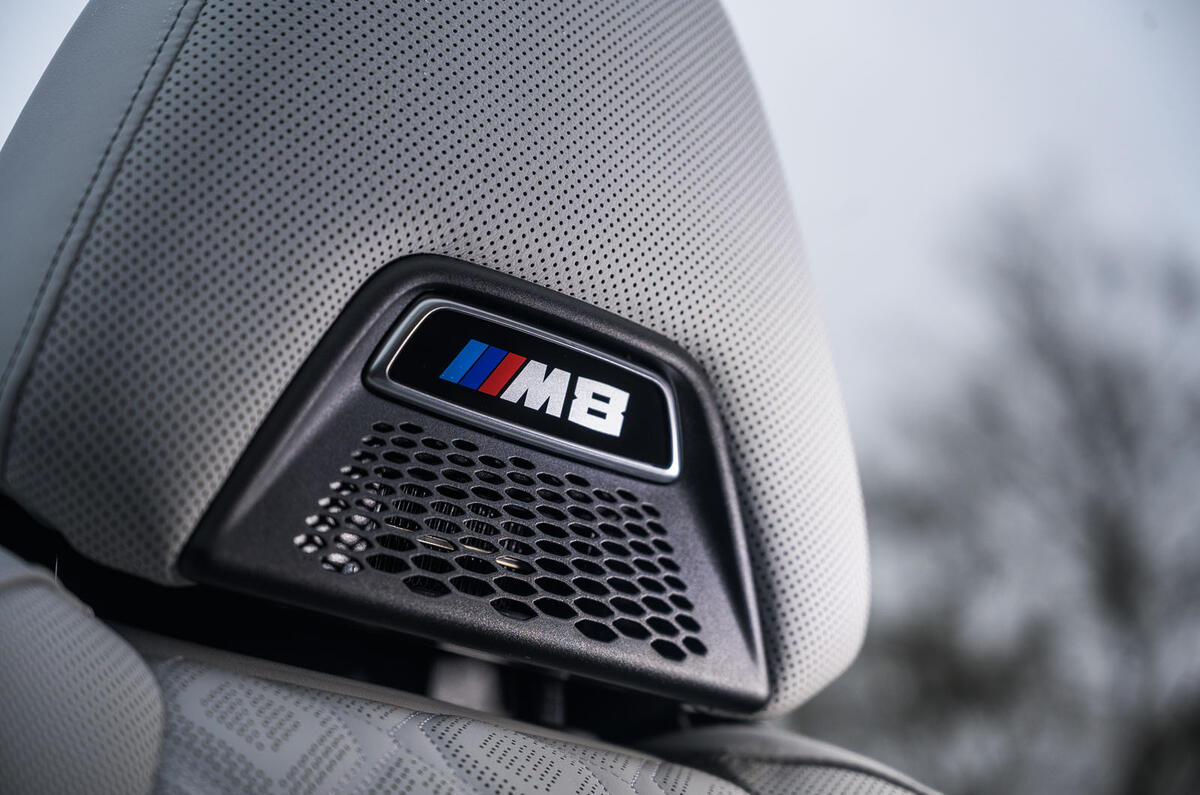 BMW M8 Competition convertible 2020 road test review - seat details BMW M8 Competition convertible 2020 road test review - seat details