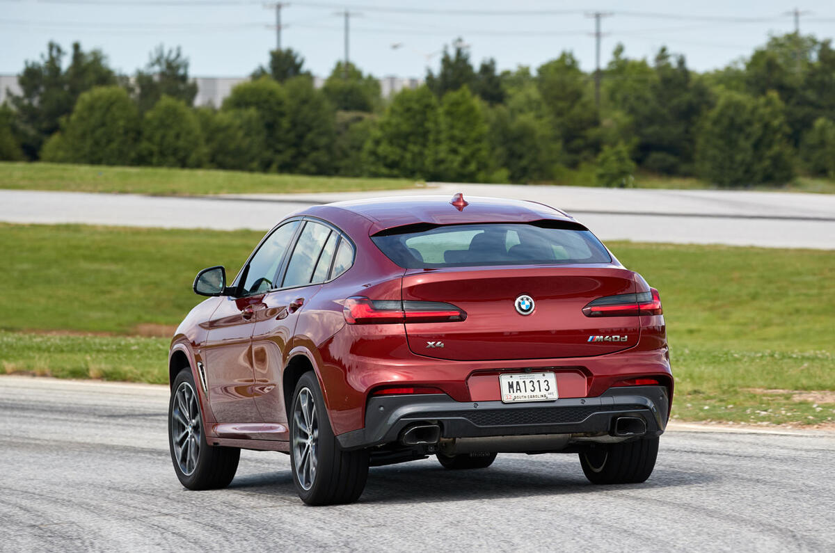 BMW X4 2018 road test review cornering rear