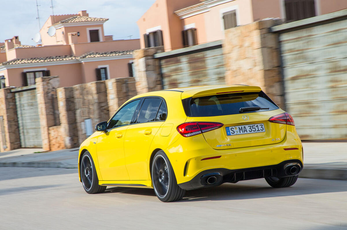 Mercedes-AMG A35 2018 review - on the road rear