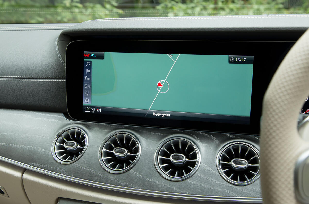 Mercedes-AMG CLS 53 2018 road test review - infotainment satnav