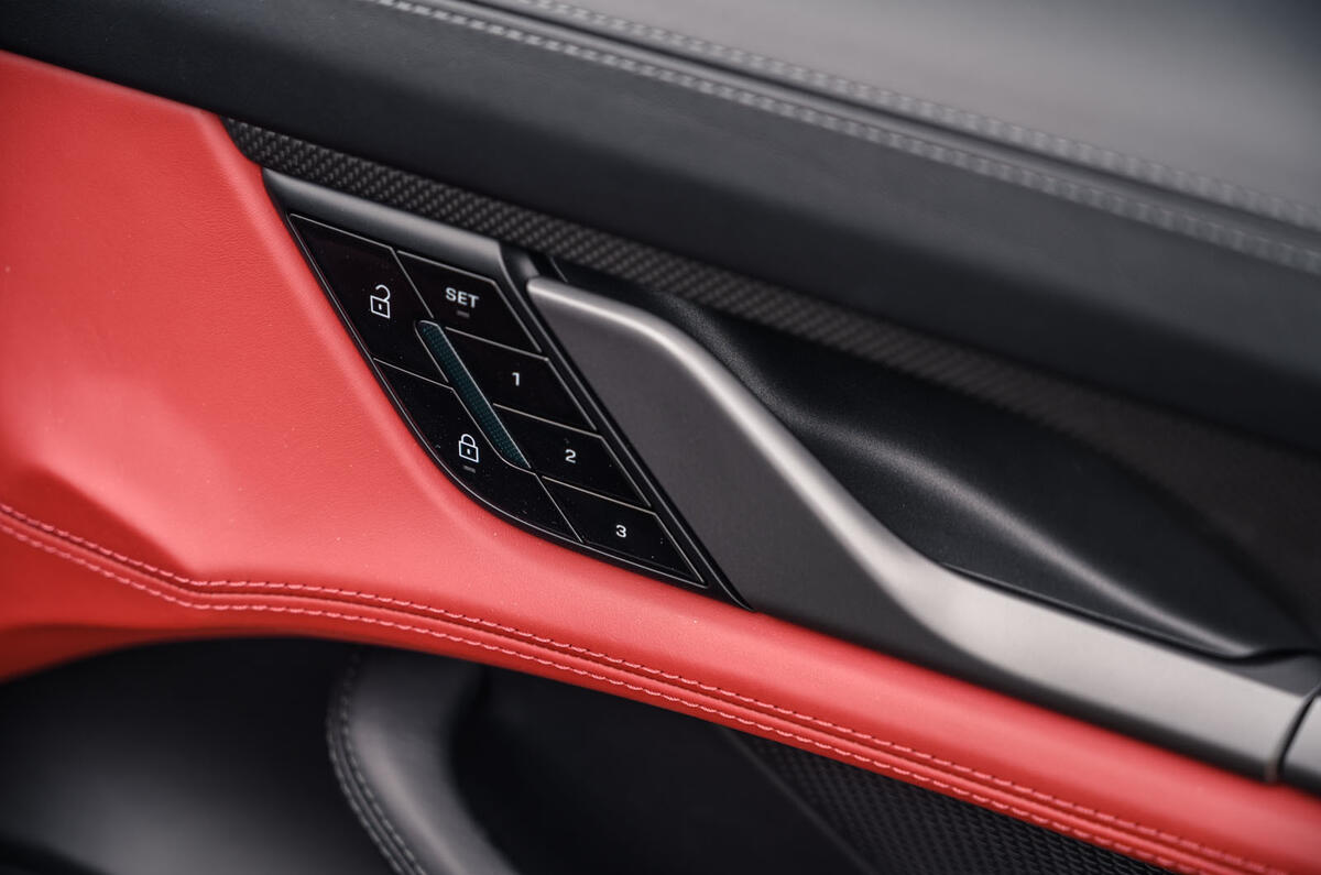 Porsche Taycan 2020 road test review - door trim