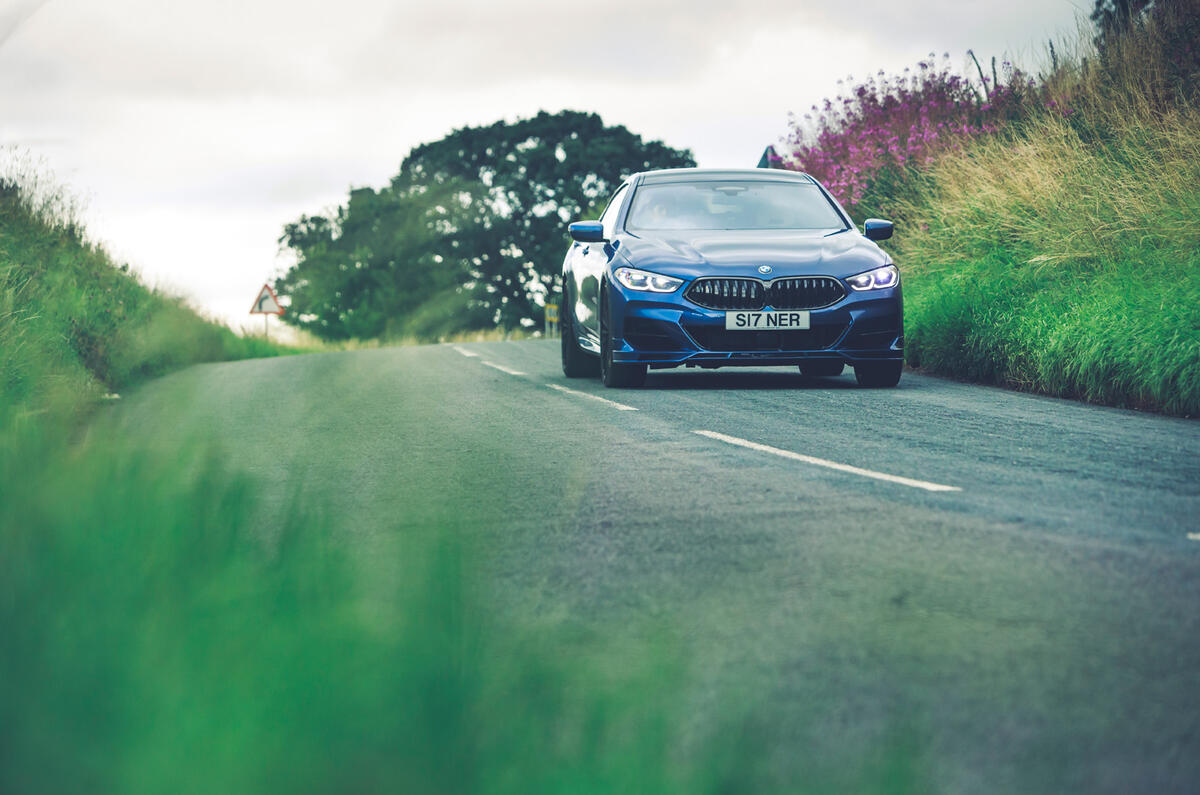 22 Alpina B8 Gran Coupe 2021 road test review on road front