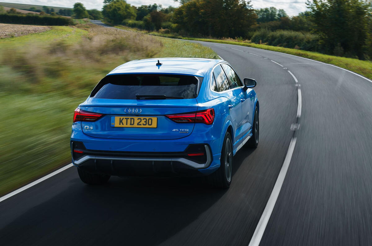 Audi Q3 Sportback 2019 road test review - on the road rear