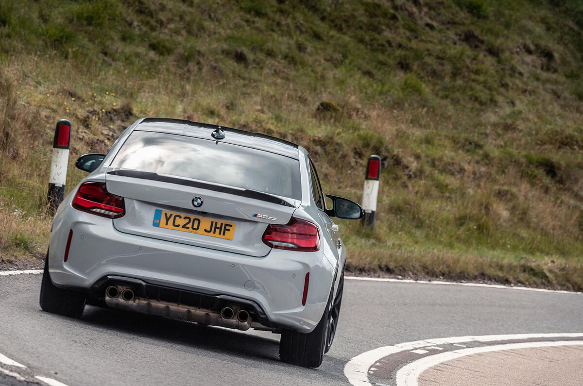 BMW M2 CS 2020 road test review - on the road rear