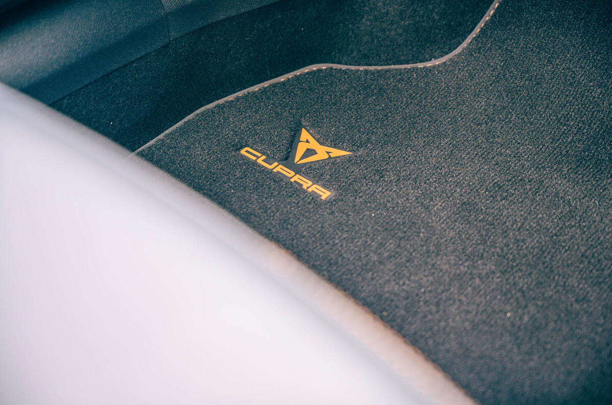 22 Cupra Leon Estate 2021 road test review floor mats 22 Cupra Leon Estate 2021 road test review floor mats