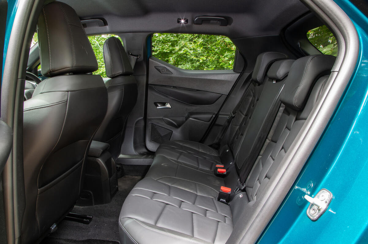 DS 3 Crossback 2019 road test review - rear seats