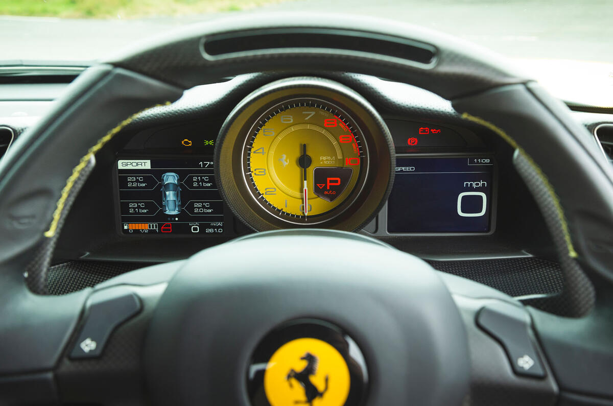Ferrari 488 Pista 2019 road test review - instruments