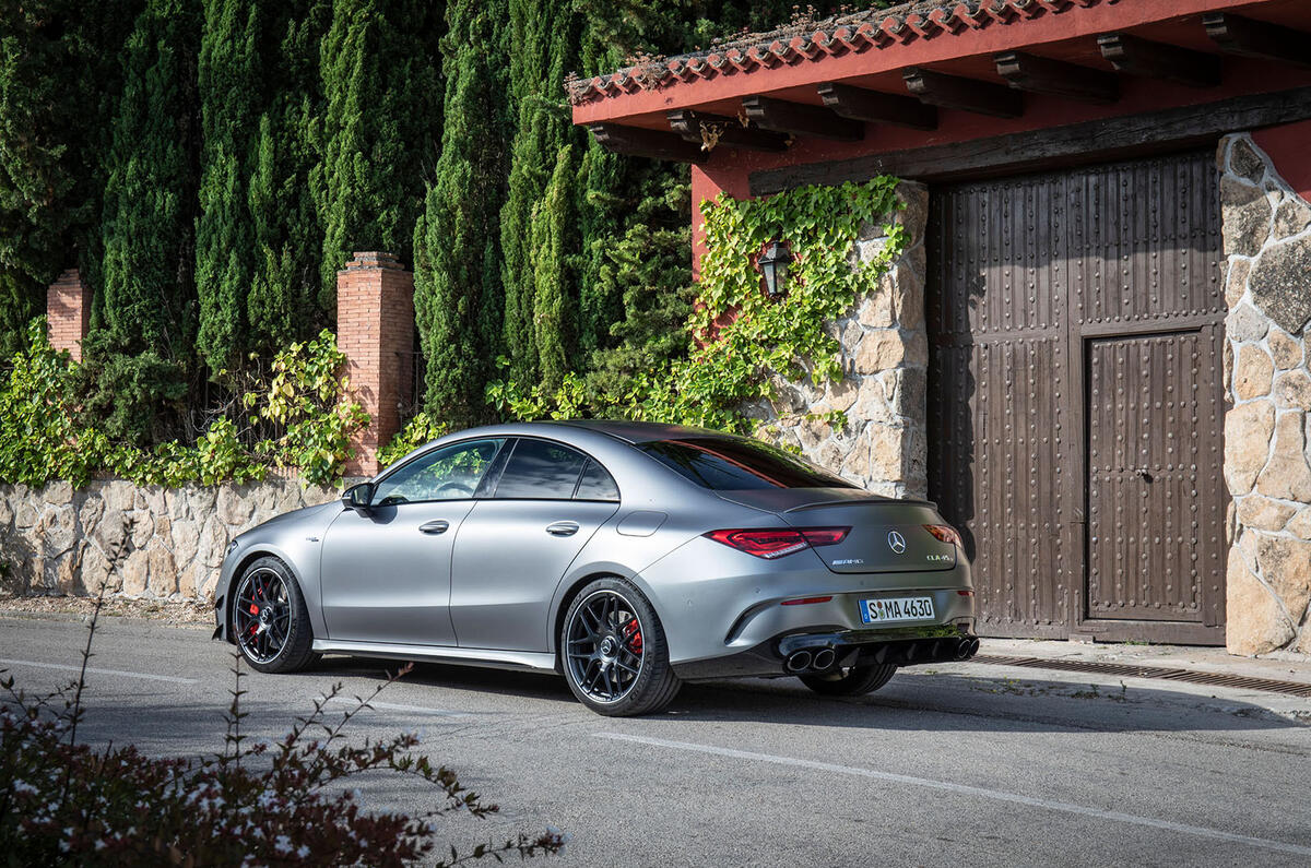 Mercedes-AMG CLA 45 S 2019 road test review - static rear