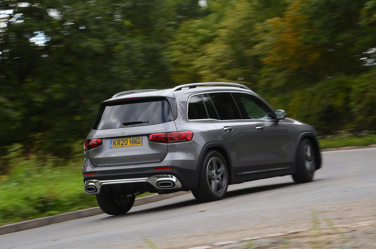 Mercedes-Benz GLB 2020 road test review - on the road rear