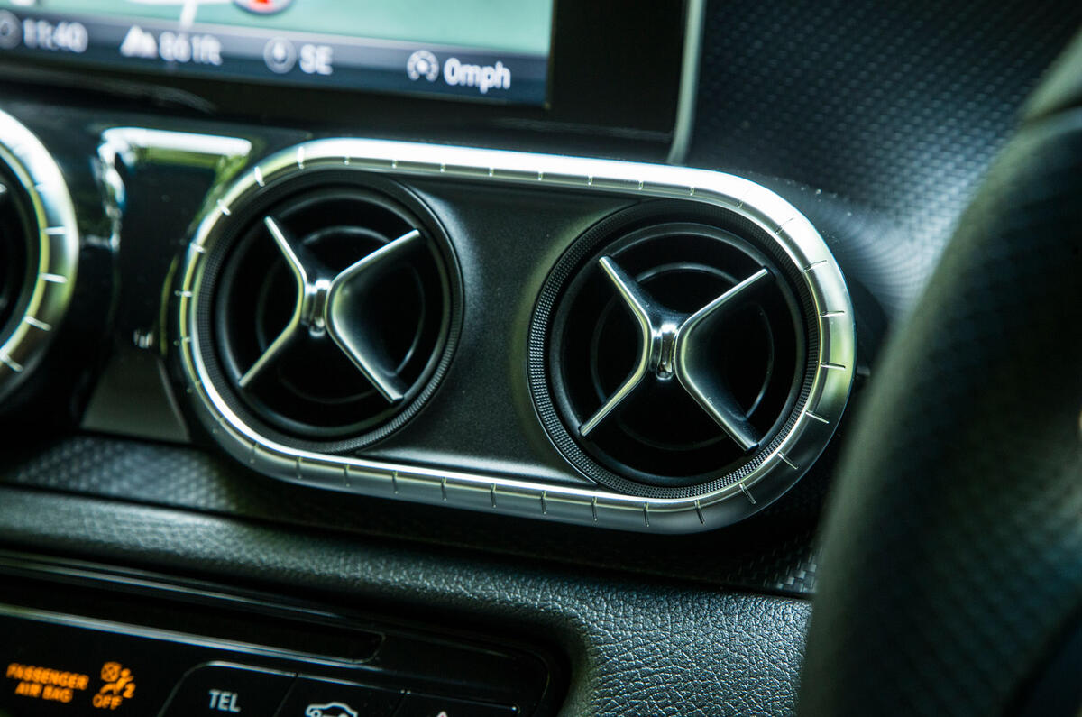 Mercedes-Benz X-Class road test review fan vents