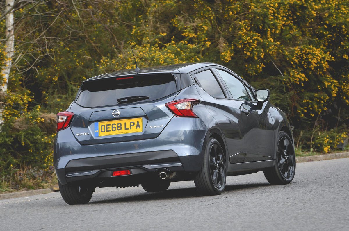 Nissan Micra N-Sport 2019 road test review - cornering rear