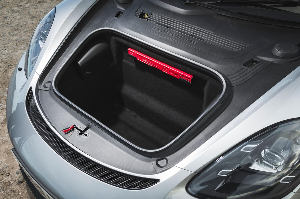 Porsche 718 Spyder 2020 road test review - front boot