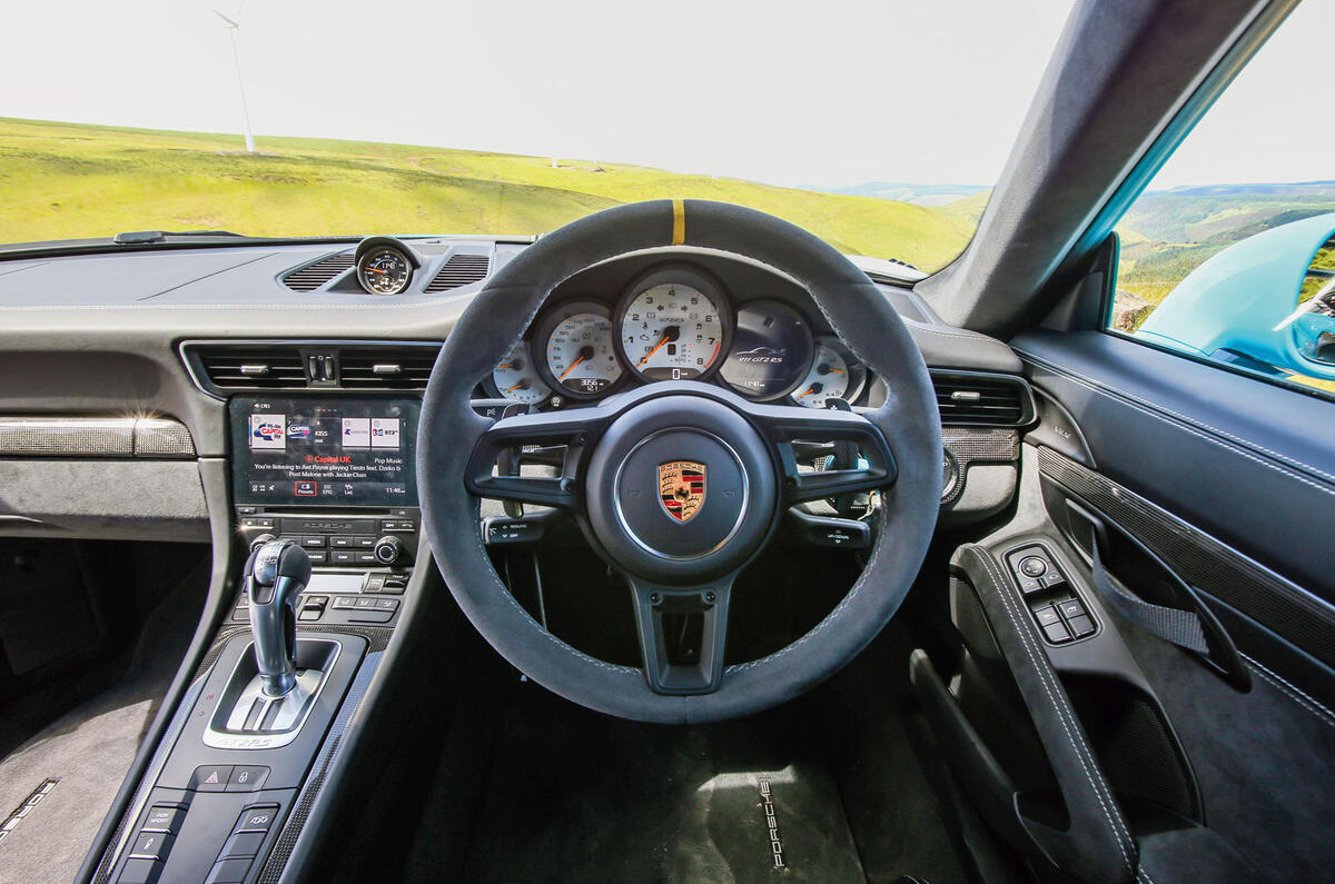 Porsche 911 GT2 RS 2018 road test review dashboard