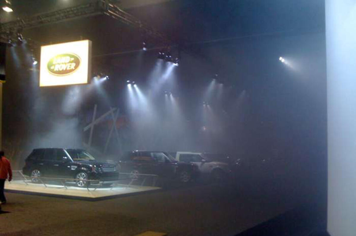 no title Fire halts Detroit motor show
