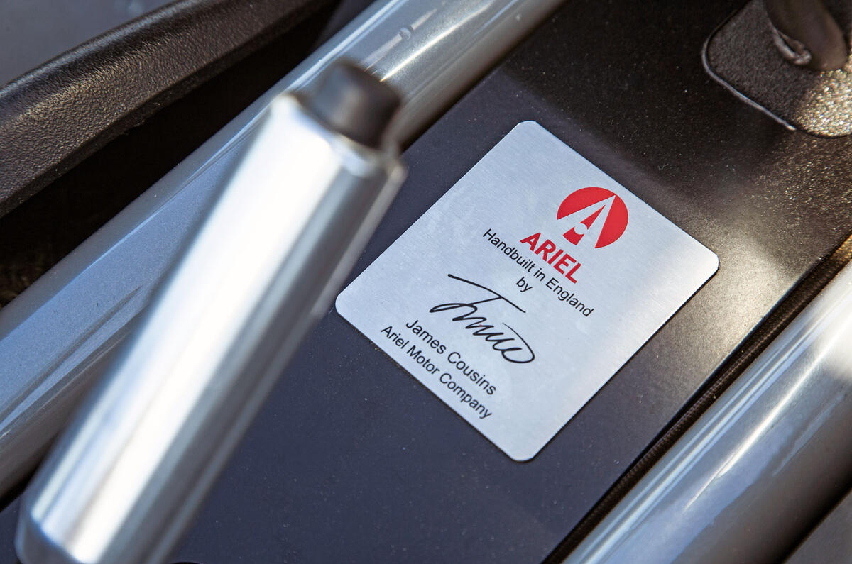 Ariel Atom 4 2019 road test review - plaque