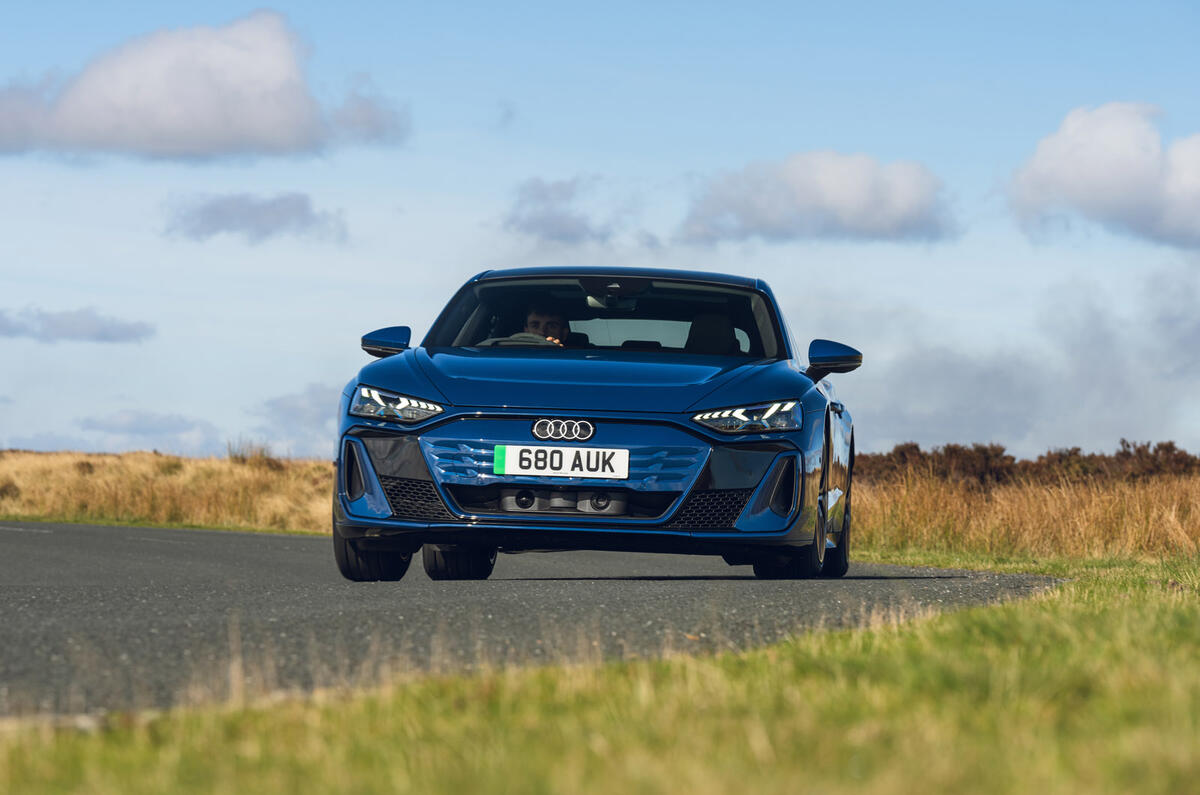 23 Audi S E Tron GT 2024 review front cornering