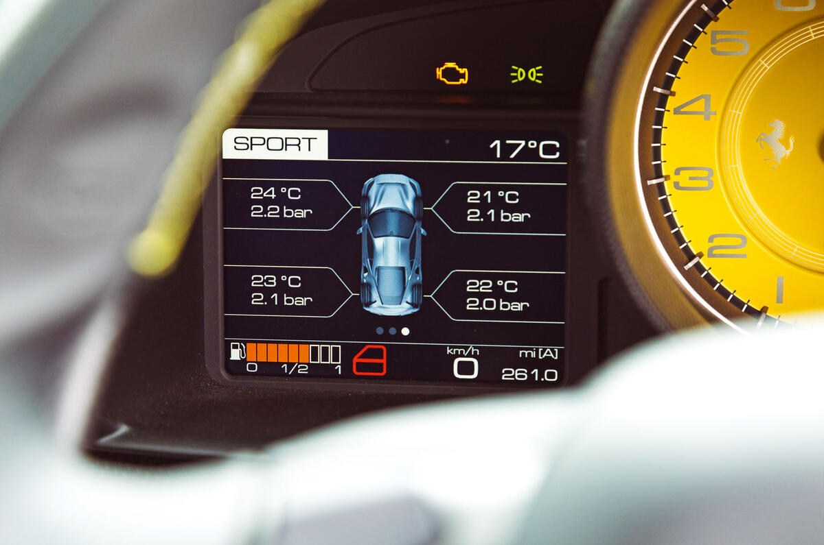Ferrari 488 Pista 2019 road test review - LCD screen