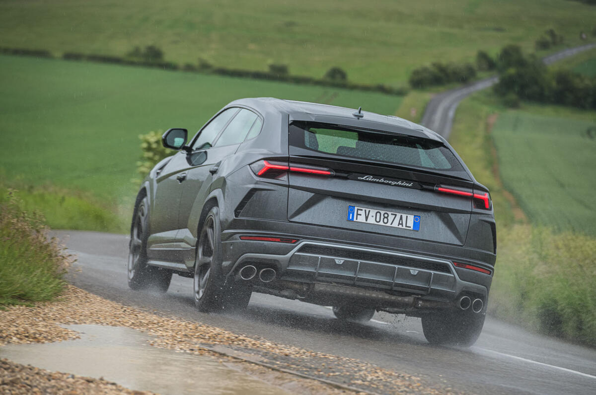 Lamborghini Urus 2019 road test review - on the road rear