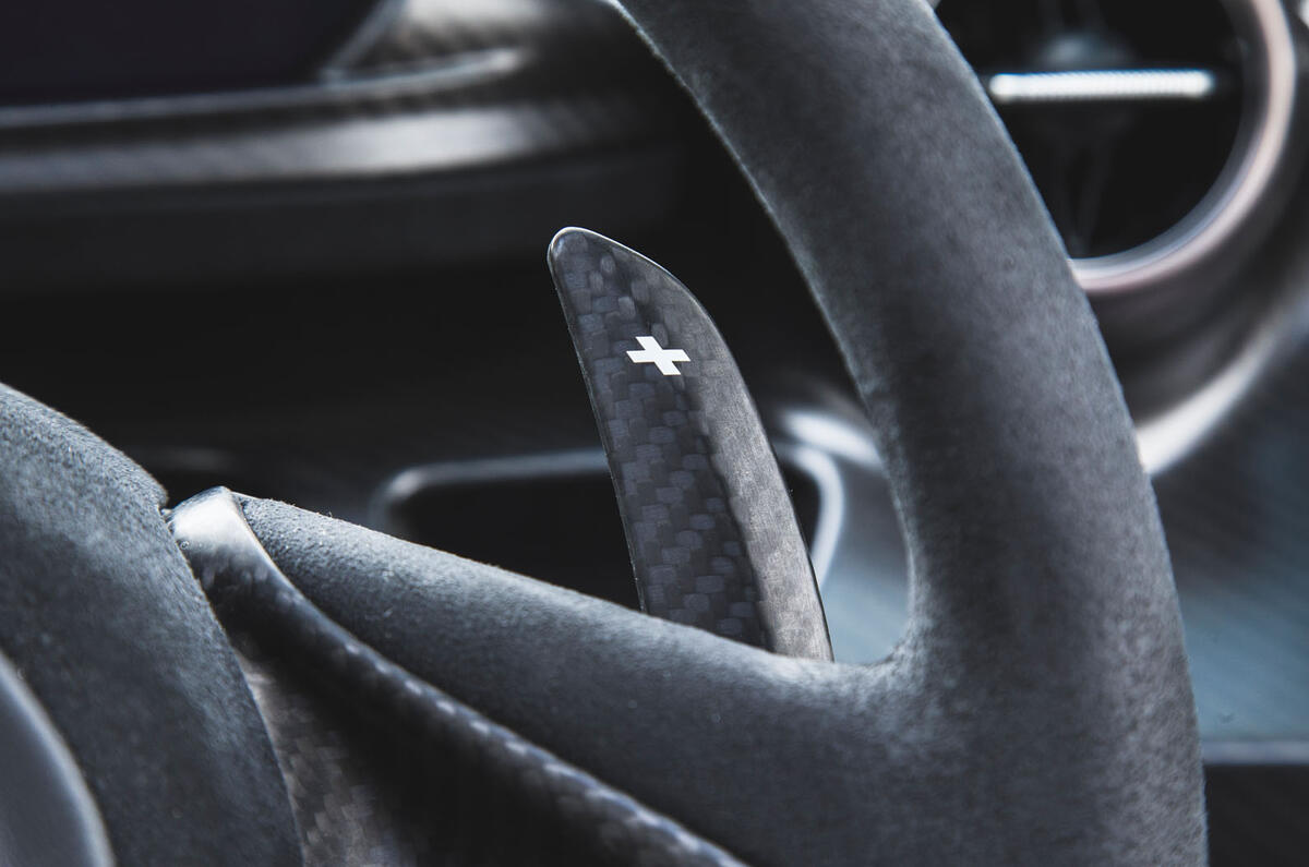 McLaren Senna 2018 road test review - shift paddles