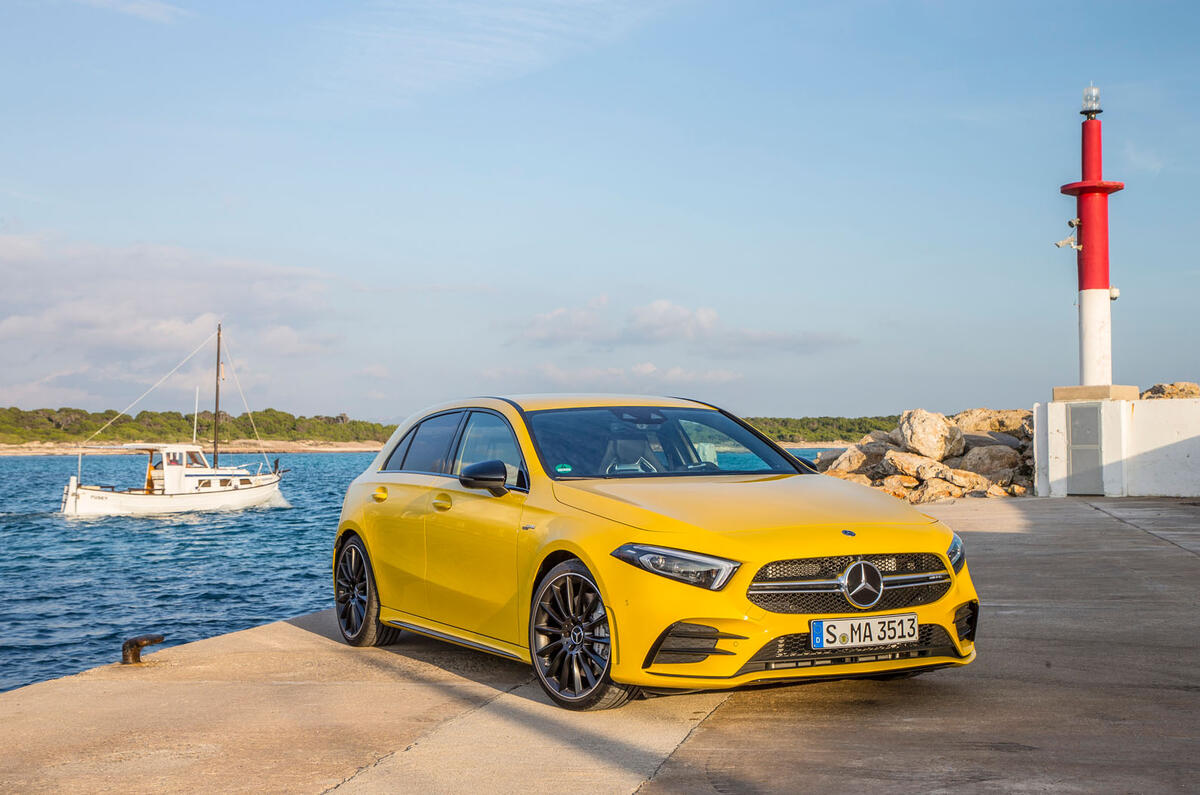 Mercedes-AMG A35 2018 review - static front