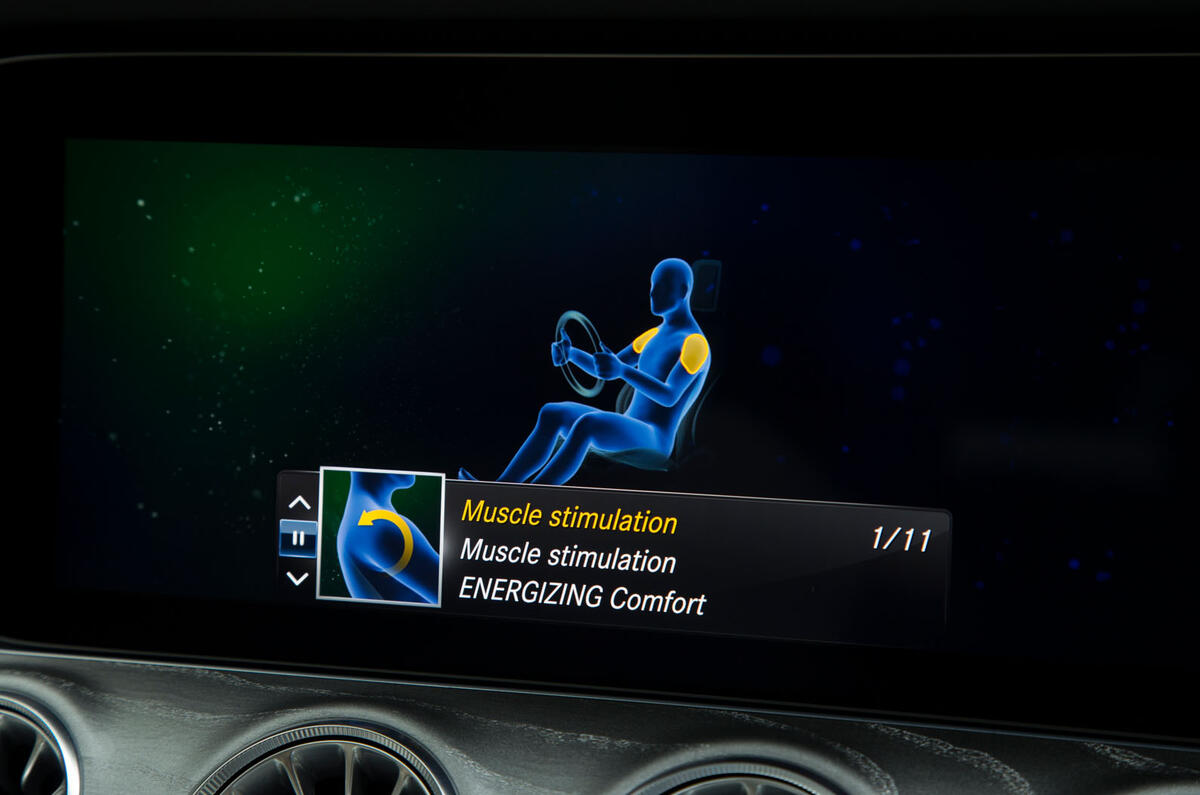 Mercedes-AMG CLS 53 2018 road test review - infotainment seat massagers