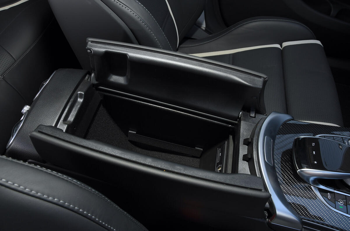 Mercedes-AMG GLC 63 S road test review front storage