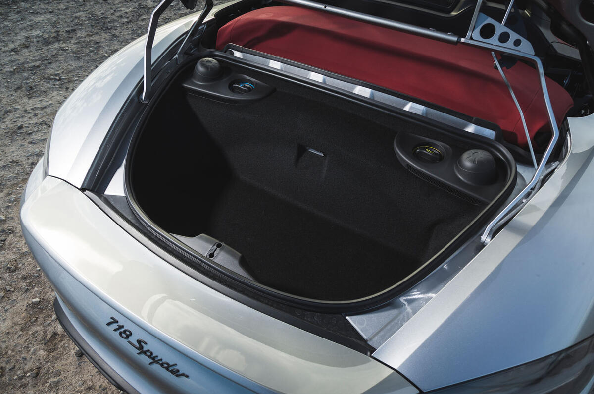 Porsche 718 Spyder 2020 road test review - rear boot