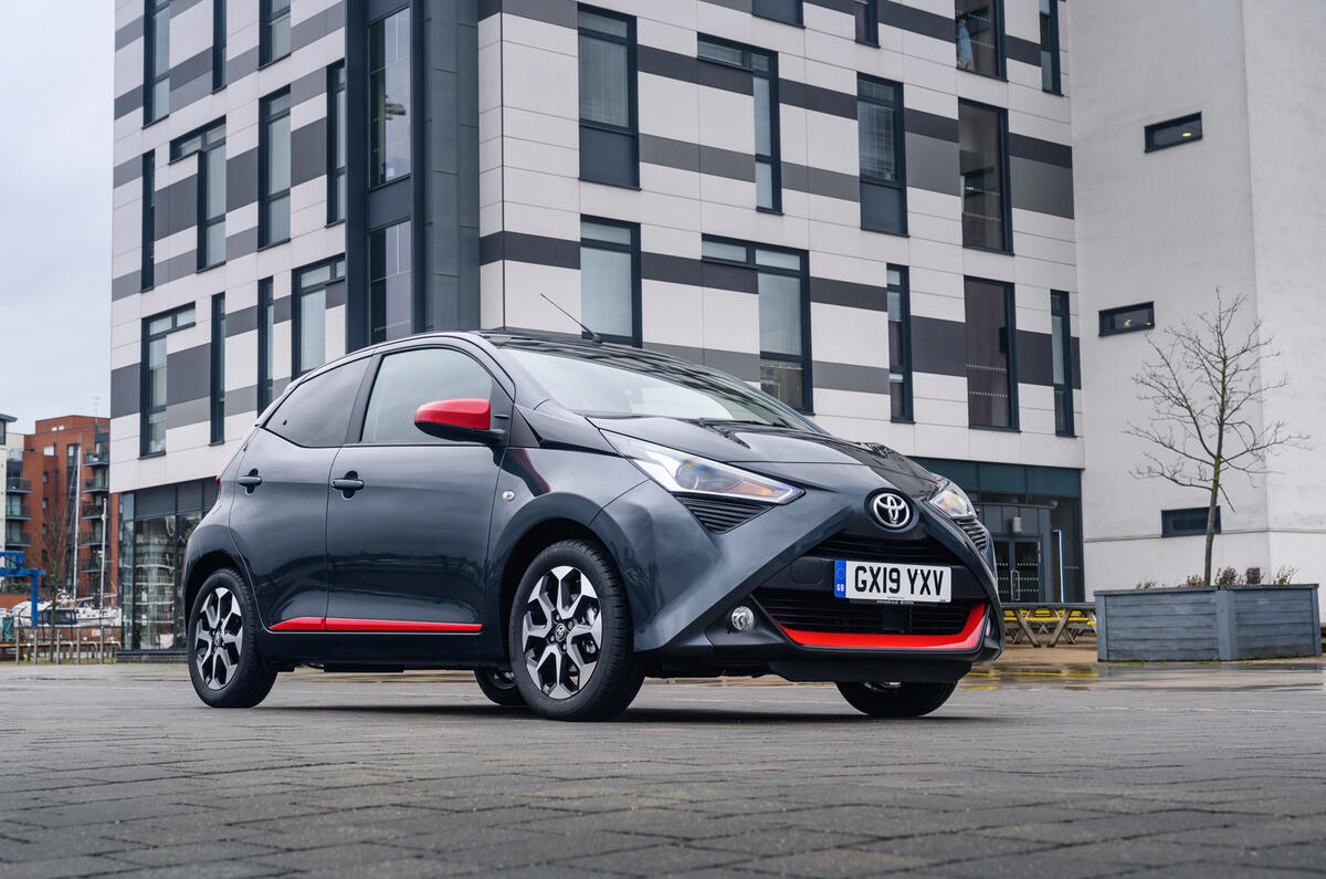 23 Toyota Aygo 2019 UK RT static front 23 Toyota Aygo 2019 UK RT static front