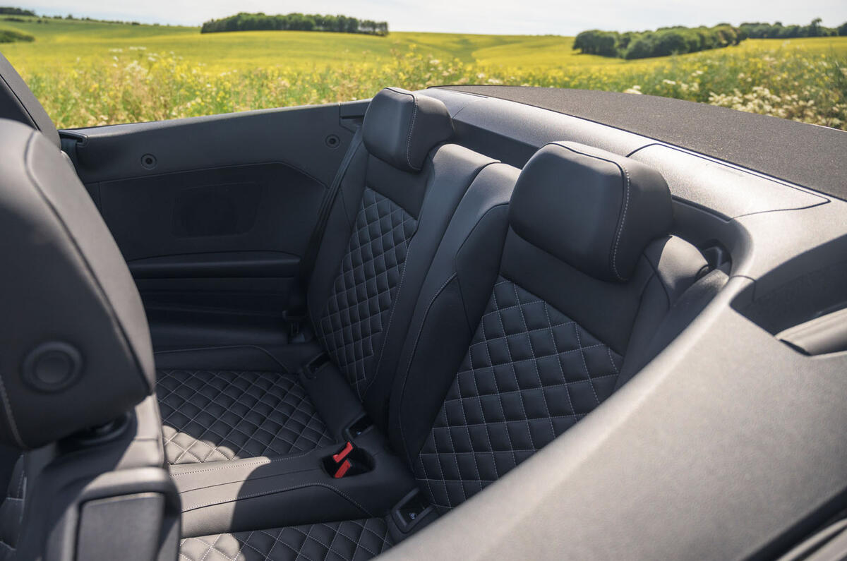 Volkswagen T-Roc Cabriolet 2020 road test review - rear seats