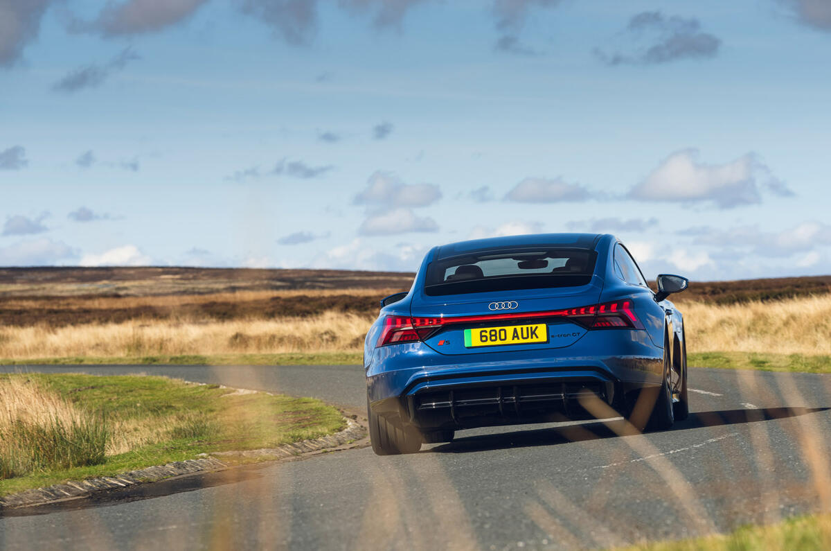 24 Audi S E Tron GT 2024 review rear cornering
