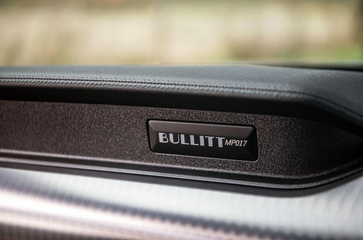 Ford Mustang Bullitt 2018 road test review - plaque