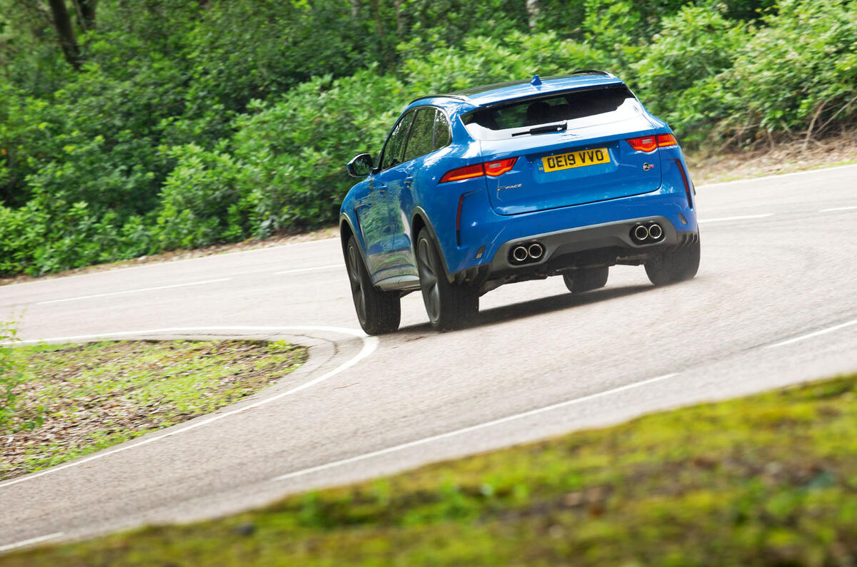 Jaguar F-Pace SVR 2019 road test review - OTR rear