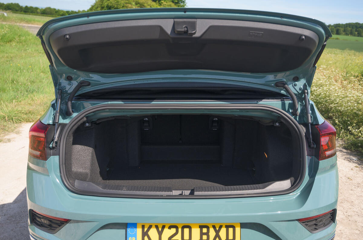 Volkswagen T-Roc Cabriolet 2020 road test review - boot