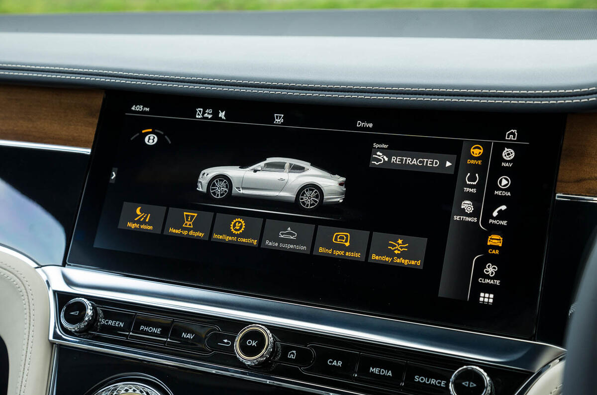 Bentley Continental GT 2018 Autocar road test review drive modes