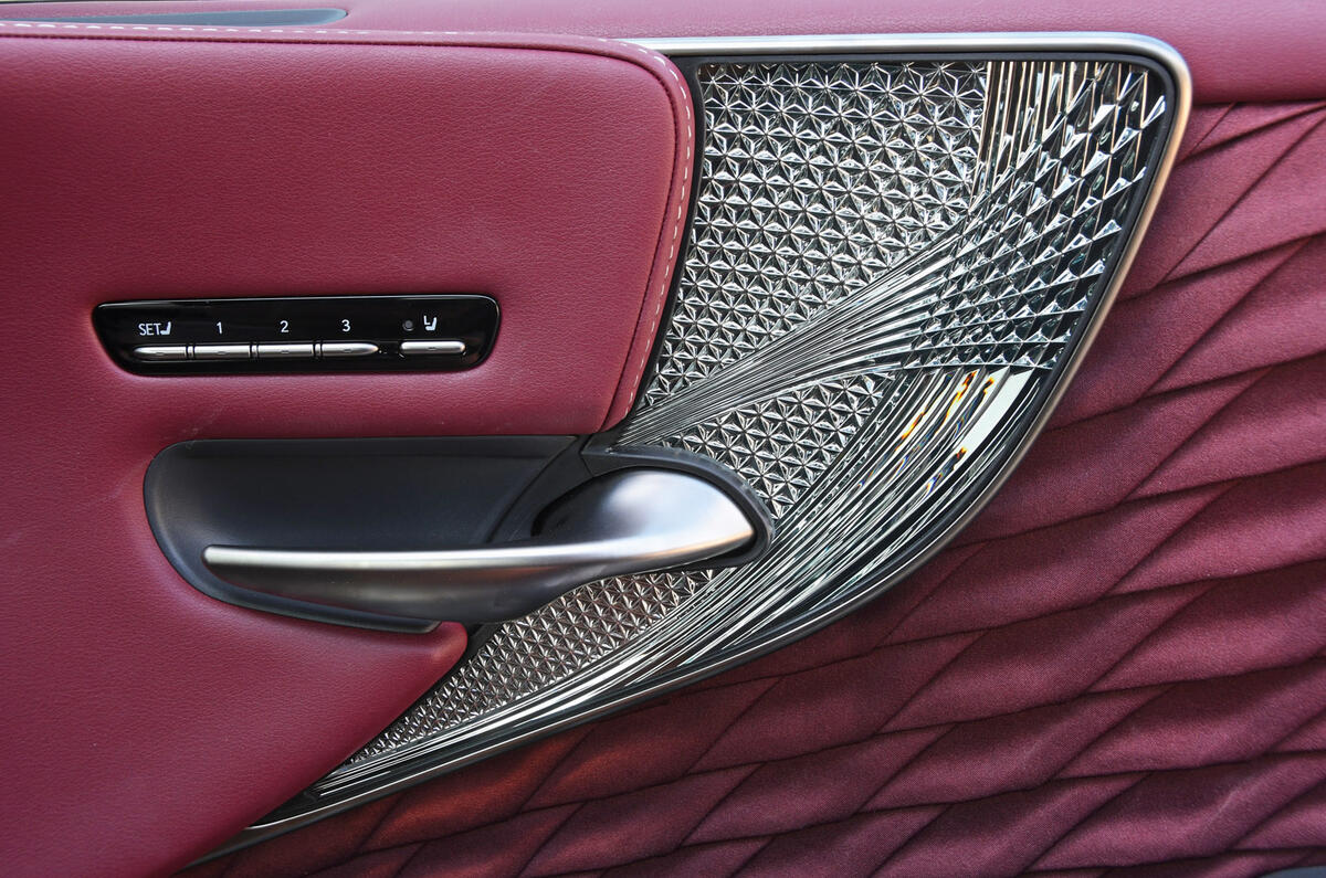 Lexus LS500h 2018 road test review door cards