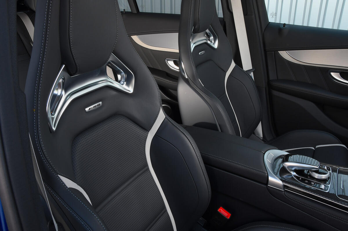 Mercedes-AMG GLC 63 S road test review front seats