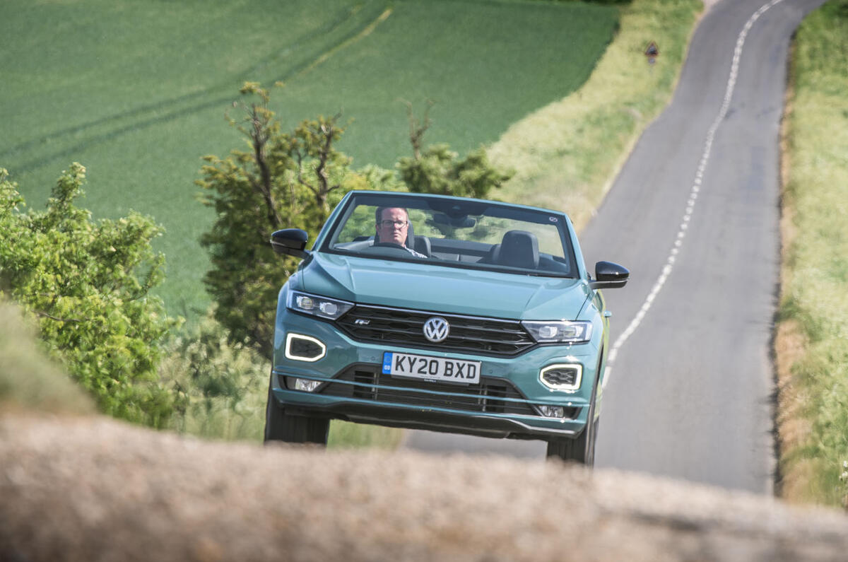 Volkswagen T-Roc Cabriolet 2020 road test review - on the road front