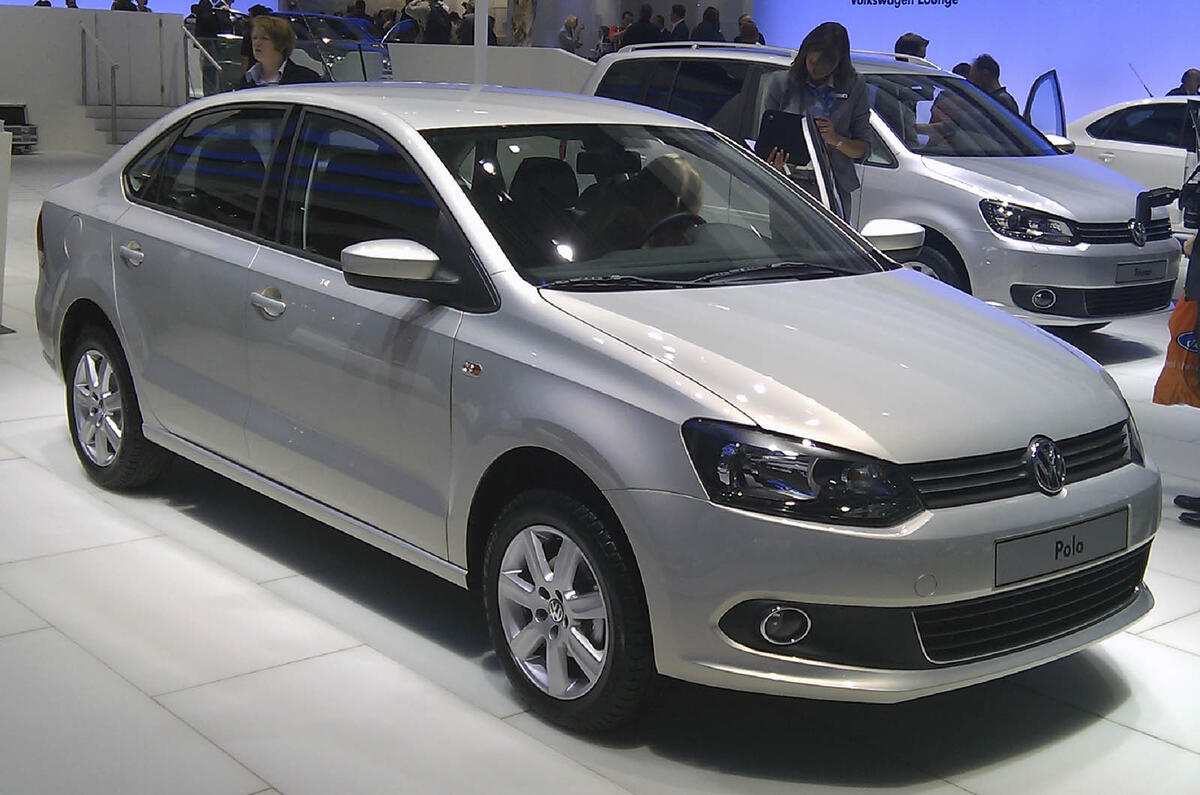 no title VW Polo saloon at Moscow