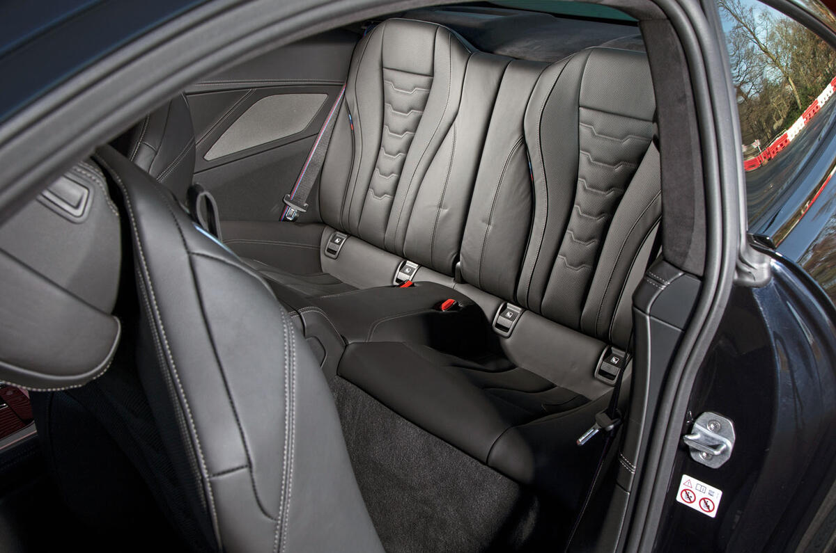 BMW 8 Series Coupé 2019 road test review - rear seats