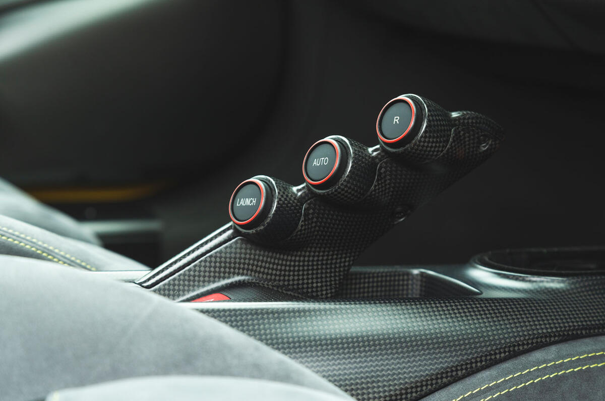 Ferrari 488 Pista 2019 road test review - gear select