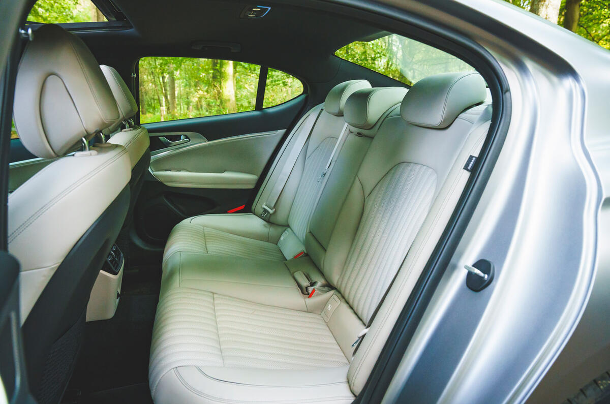 26 Genesis G70 2021 road test review rear seats