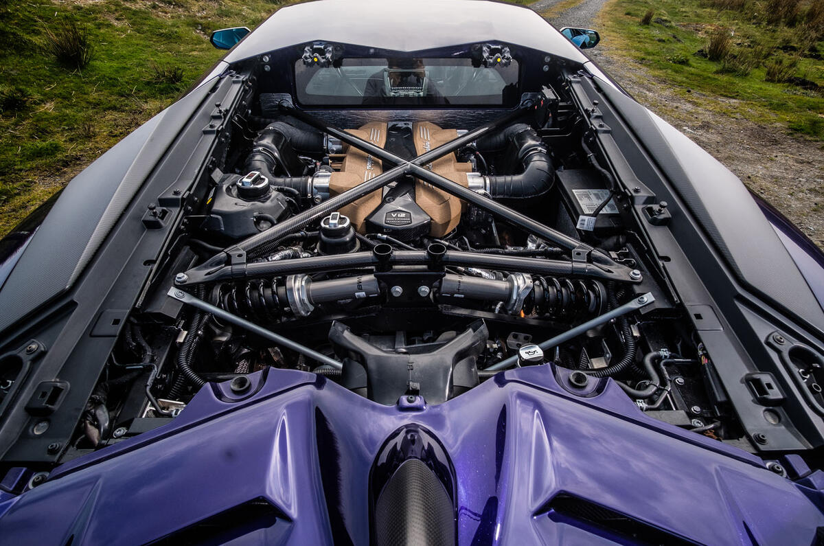 Lamborghini Aventador SVJ 2019 road test review - engine bay