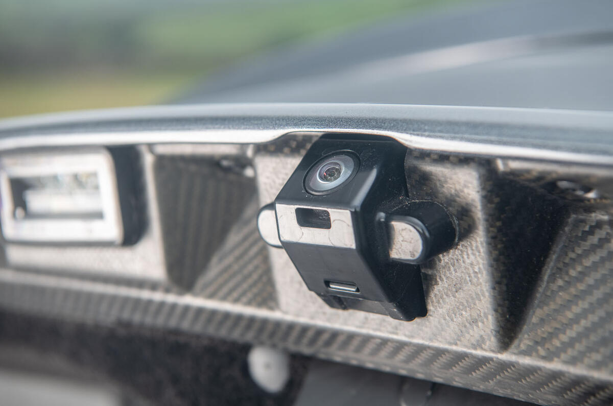 Aston Martin DBS Superleggera 2018 road test review - reversing camera