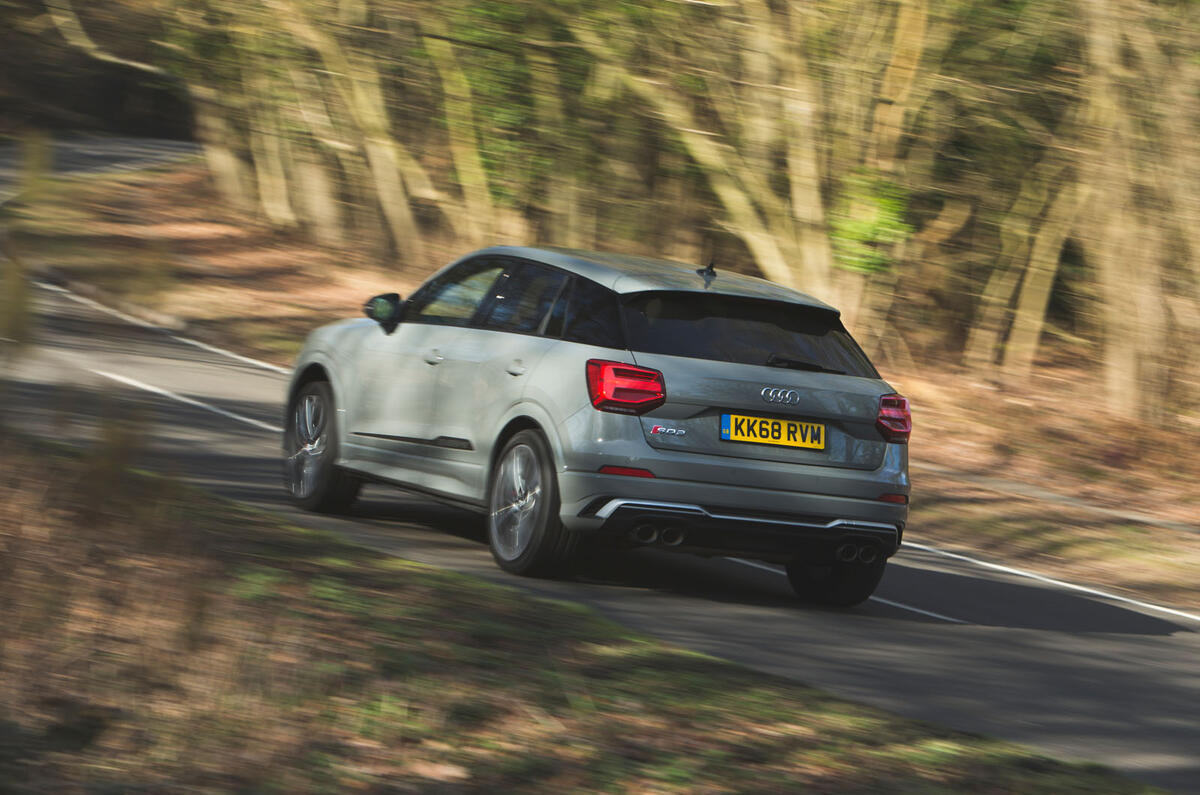 Audi SQ2 2019 road test review - cornering rear