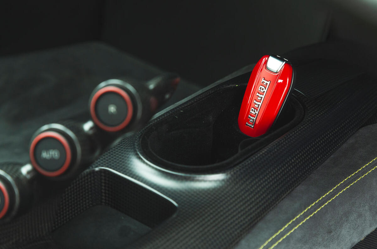 Ferrari 488 Pista 2019 road test review - key