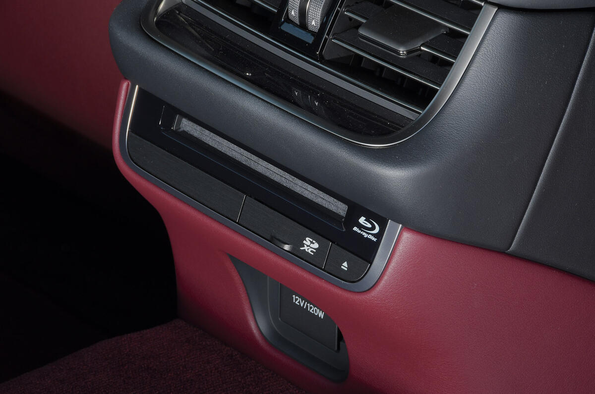 Lexus LS500h 2018 road test review centre console detail