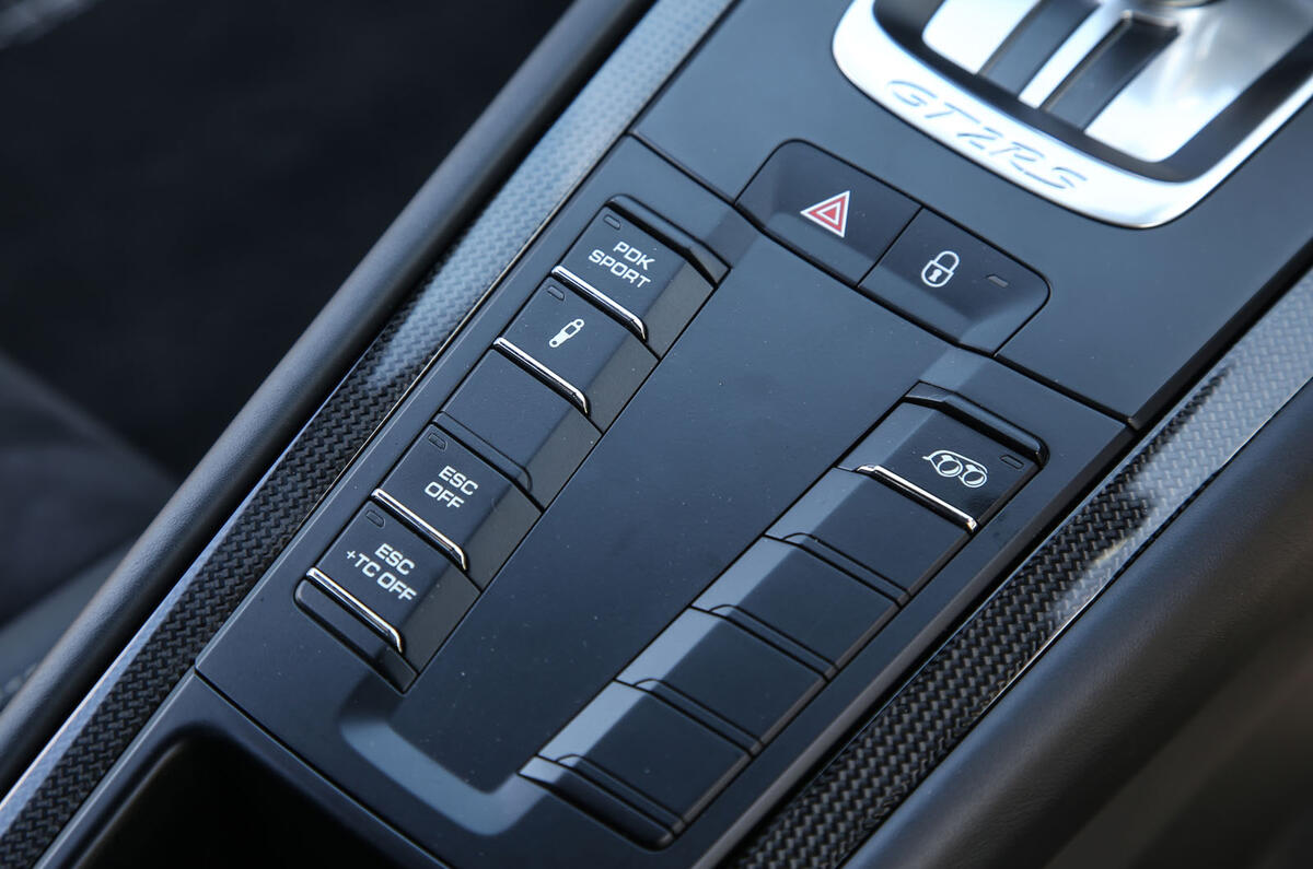 Porsche 911 GT2 RS 2018 road test review traction control button