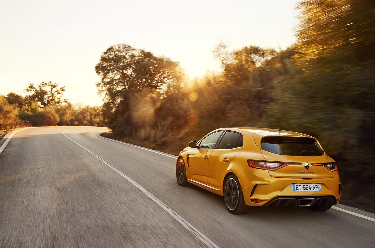 Renault Megane RS 280 2018 road test review on the road rear