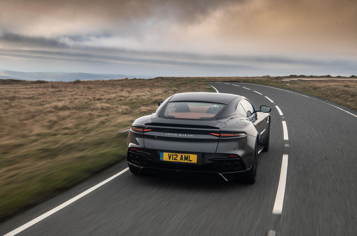 Aston Martin DBS Superleggera 2018 road test review - hero rear
